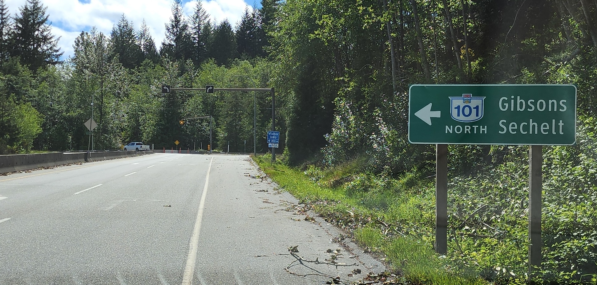 Left turn for Gibsons and Sechelt